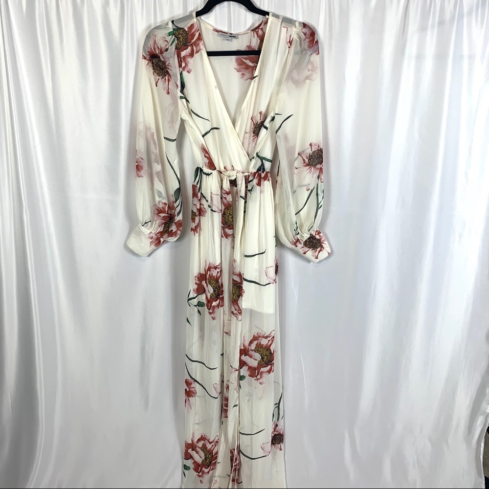 Flowy sheer bottom dress